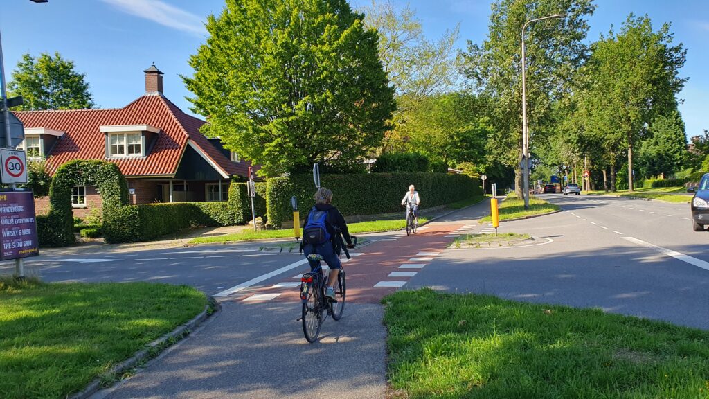 Priorité cyclable aux Pays-Bas