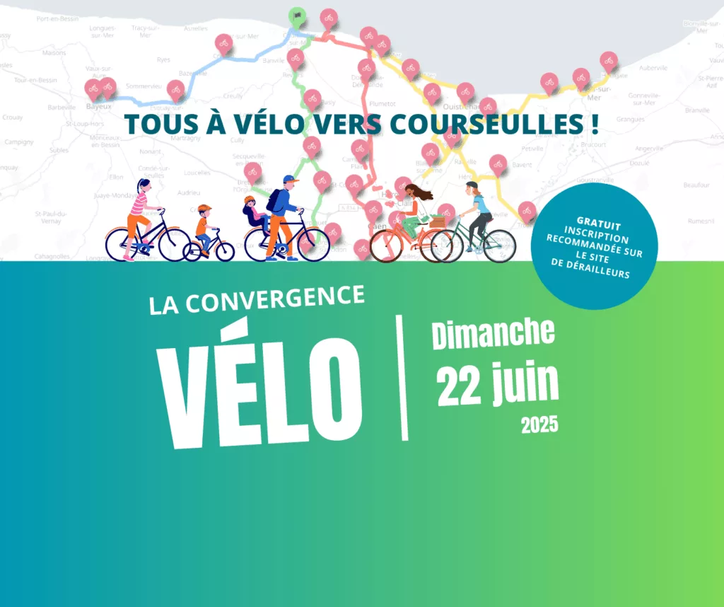 Banière affiche convergence vélo Courseulles